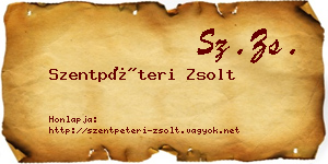 Szentpéteri Zsolt névjegykártya