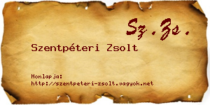 Szentpéteri Zsolt névjegykártya