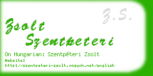 zsolt szentpeteri business card